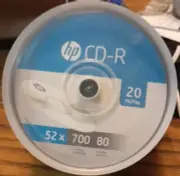 (4) HP-20pk 52x 700 MB / 80 Mins CD-R-20 Pk Spindle Blank CDs New Sealed