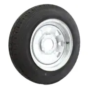 Trailer 13" Wheel Sunraysia Rim Fitted Tyre Galvanised, 175mm Suit Ford/HT Unive