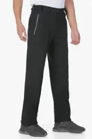 $79 NWT Men M Alpha Camp Travel Pants Water Wind Resistant Fleece Lined Hiking