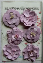 Flower 6 BERRY PINK Paper 2 ea 3 Styles 50-55cm Across Manor House ConA