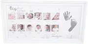 Baby Footprint Frame Baby 12 Month Growth Photo Frame First Year Photo Holder Infant Photo Holder Picture Frame Nursery Baby Print