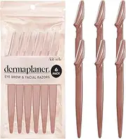 Kitsch Dermaplaning Tool - Face Razors for Women and Men, Eyebrow Trimmer and Face Shaver, Facial Hair Removal, Facial Razors for Women and Men, Dermaplane Razor - 6 pc Terracotta