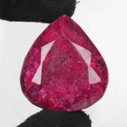Natural African Pear Cut Blood Red Ruby Certified 162.95 Ct Loose Gemstone