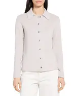 Theory Relaxed Button Up Sweater Shirt in Cashmere Blend