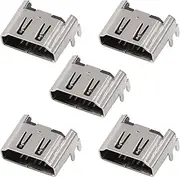 5Pcs Replacement Port Interface Connector Socket, Game Console Socket, HDMI Interface Connector Replacement Parts, for 4 1000 1100 1200 Motherboard Console