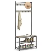 VASAGLE Coat Rack Hall Tree with Shoe Storage Bench Entryway Bench with Shoe ...