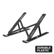 Black Durable Plastic Ergonomic Portable Adjustable Laptop Stand Foldable Desktop Tripod Tray Holder