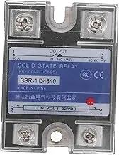 TEHAUX Solid State Relay State Relay Module State Relay Single Phase Thermostat Controller State Relay Dc to Dc Relay for Temperature Controller Dc Relay Plastic Cap Aluminum Simplex 40a