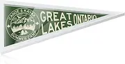 Wesiti 12 x 30 Inches Pennant Frame with Hook Wood Flag Frame Pennant Holder White for Team Pennants Display