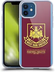 Head Case Designs Officially Licensed West Ham United FC 2015/16 Final Home Retro Crest Gel Case Compatible with Apple iPhone 12 / iPhone 12 Pro and Compatible with MagSafe
