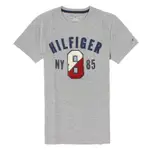 美國百分百【全新真品】TOMMY HILFIGER T恤 TH 短袖 T-SHIRT 上衣 灰 刺繡 LOGO 立體 數字 男 XS號