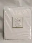 L.L. Bean Pima Cotton Percale Bedding 280 Thread Count White Sheet Flat King