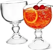 CIYODO Elegant Glass Goblets 2 Pack Margarita Glasses for Bars Weddings Parties