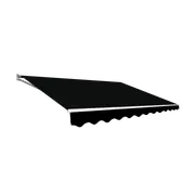 Outdoor Folding Arm Awning Retractable Sunshade Canopy Black 5.0m x 2.5m