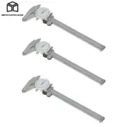 3 Pack 6 Inch Stainless Steel Dial Caliper Shockproof Of Gauge 0.001" Accuracy
