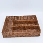 Kelly Home made and Natural Rattan Storage Basket 4 compartments