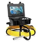9Inch 50M Drain Pipeline Pipe Endoscope Cleaner φ23mm IP68 Snake Camera DVR 8GB