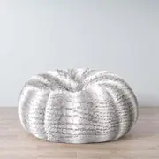 Arctic Fur Bean Bag - Silver Grey