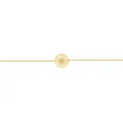 9ct Gold 19cm Mandala Trace Bracelet