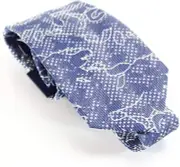 Sean John Men’s Navy Blue Geometric Shapes Classic Slim Neck Tie Silk