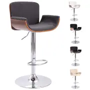 Bar Stool Fabric Home Kitchen Dining Room Footstool Seat Black/Grey vidaXL