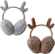 YouXiaor Winter Ear Muffs Children, Pack of 2 Ear Warmers Children's Ear Warmers Girls Winter Earmuffs Made of Soft Plush Cute Cat Ears Ear Warmers Cold Resistant Earmuffs Warm Ear Warmers, gray,