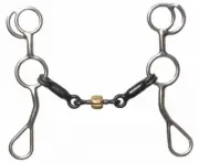 New stainless steel training snaffle bit with 7 1/4" cheeks