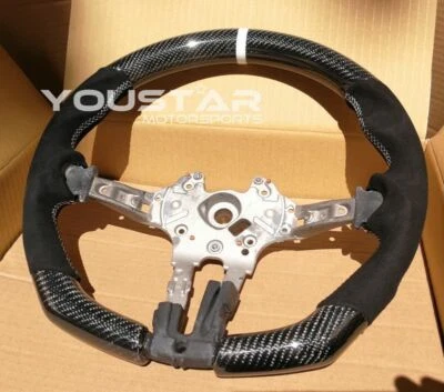 CUSTOM REAL CARBON Alcantara WHITE Steering Wheel for BMW F10 F12 F06 F07 M5 M6 (for: BMW)