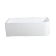 1500-1700*730*500mm Poseidon CBT Matt White Rectangle Acrylic Back To Wall Corner Back Bathtub