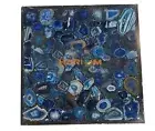 Blue Agate Stone Table Top Bar Table Outdoor Furniture Kitchen Decor
