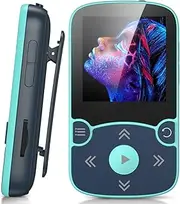 64GB MP3 Player with Clip, AGPTEK Bluetooth 5.3 Lossless Sound with FM Radio, Voice Recorder for Sport Running, Supports up to 128GB TF Card