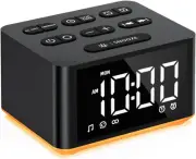 Sunrise Digital Alarm Clock – Loud Alarm with Large Display, 9‑Color Night Light