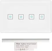 [Nue] ZigBee Smart 4 Gang Light Switch for ZigBee Home Automation Alexa Voice Control