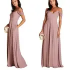 NWT Birdy Grey Devin Formal Maxi Bridesmaid Dress in Chiffon in Dark Mauve Large