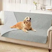 hyha Waterproof Dog Blanket, Soft Pet Bed Blankets, Waterproof Sofa Couch Cover for Dogs Washable, Reversible Pet Couch Covers for Sofa Furniture (68x82 Inch, Grey/Light Grey)