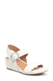 Söfft Vaya Ankle Strap Wedge Sandal in True White at Nordstrom, Size 8