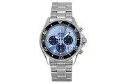 Orient Sports Chronograph Stainless Steel Sky Blue Dial Quartz Diver's RA-TX0206L 200M Men's Watch