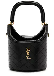 Saint Laurent Gaby Leather Bucket bag - Black ONE SIZE