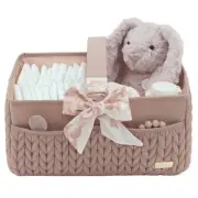 Luxurious Baby Diaper Caddy, Nursery Storage Basket for Newborn Boy and Girl,...