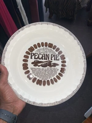 Vintage Royal China, Country Harvest, 11 Inch, Pie Plate, With Pecan Recipe..