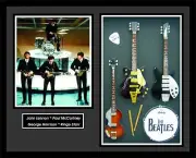 THE BEATLES Shadowbox 50 Years Ed Sullivan 1964 John, Ringo, Paul, George
