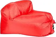 Milano Decor Inflatable Air Lounger for Beach Camping Festival Outdoor Lazy Lounge Chair, Red