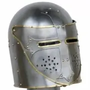 18Ga Medieval Great Templar Helmet Larp Sca Knight madieval Crusader Item