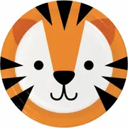 Tiger Face Large Paper Plates (Pack of 8)