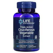 Life Extension Triple Action Cruciferous Vegetable Extract with 25mg Apigenin 60 Vegetarian Caps