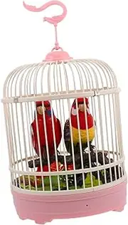 WOONEKY Sound Activated Bird Cage Boys and Girls Toy Chirping Birds Creative Decor for Home Office y Playset