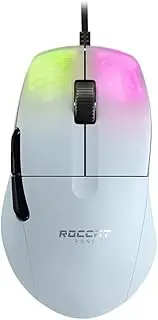 ROCCAT Kone Pro PC Gaming Mouse, Lightweight Ergonomic Design, Titan Switch Optical, AIMO RGB Lighting, Superlight Wired Computer Mouse, Titan Scroll Wheel, Honeycomb Shell, 19K DPI - White