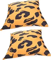 QUMIIRITY 2pcs Throw Pillow Cover Couch Protector Couch Pillow Cases Home Cover Sofa Pillows Case Sofa Bed Cover Bed Pillow Cover Leopard Print Pillow Cases Sofa Protector Polyester