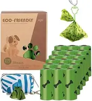 Dog Poo Bags – 270 Biodegradable Lavender-Scented Waste Bags with Small Dispenser Bag & Poop Holder Clip | 18 Refill Rolls