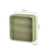 New Clear Wall Mounted or Desktop Figurine Display Case Cabinet - Green